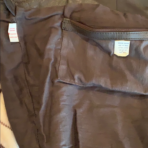 East West Boho Gorgeous Chocolate Leather Bag - Picture 3 of 8